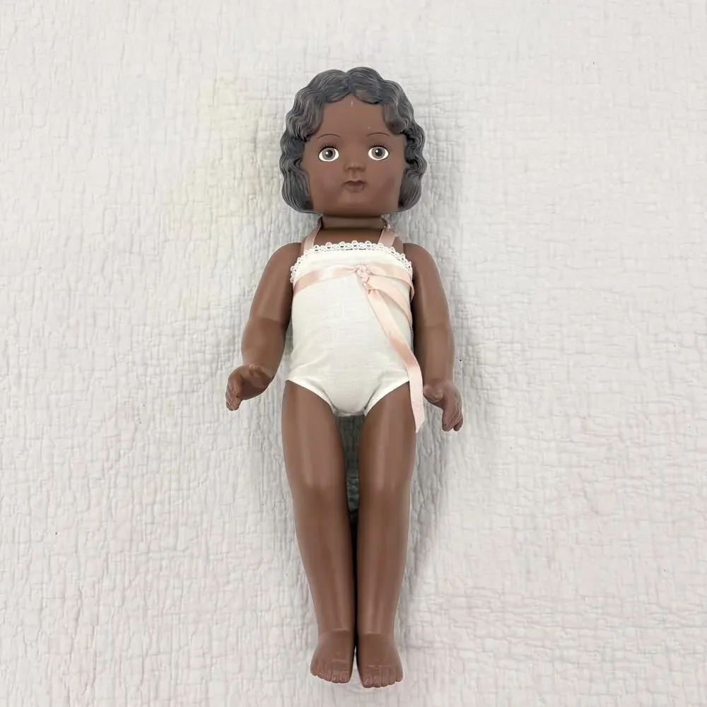 VINTAGE DAISY KINGDOM BLACK PANSY GIRL DOLL 18
